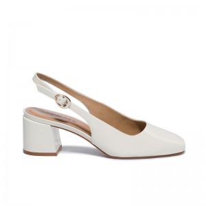 Bernardo Alexia Slingback Women Pumps White | LVX133FQ