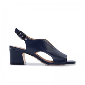 Bernardo Bedford Mid Women Heels Sandals Dark Navy | IWP6537AM