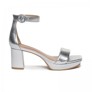 Bernardo Carla Women Platform Sandals Silver | TVD2237GQ