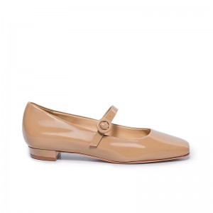 Bernardo Gabriela Mary Jane Women Ballet Flats Beige | QIH296PR