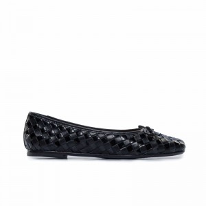 Bernardo Gwynn Woven Women Ballet Flats Black | ZNT7198TF