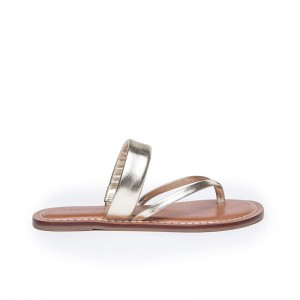 Bernardo Leia Thong Women Flat Sandals Gold | WJM2694TK