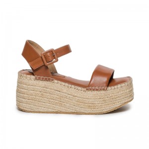 Bernardo Mallorca Espadrille Women Platform Sandals Dark Brown | TOV8116AA