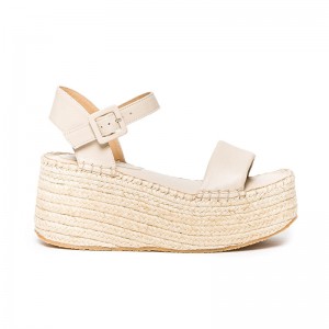 Bernardo Mallorca Espadrille Women Platform Sandals Beige | XTD5976PS