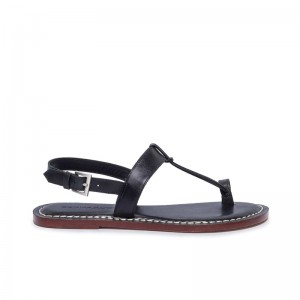 Bernardo Maverick 2 Toe Ring Women Flat Sandals Black | KON518AM