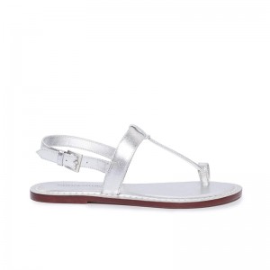 Bernardo Maverick 2 Toe Ring Women Flat Sandals Silver | VXX7717XV