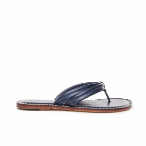 Bernardo Miami Thong Women Slide Sandals Navy | XRL9775TU