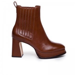 Bernardo Nicola Women Platform Boots Chocolate | UMX2014WC