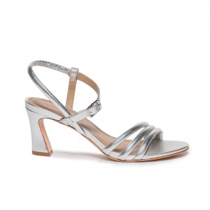 Bernardo Noor Women Heels Sandals Silver | YXX3641MS