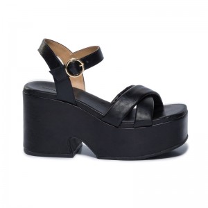 Bernardo Weston Women Platform Sandals Black | MCZ2297JK