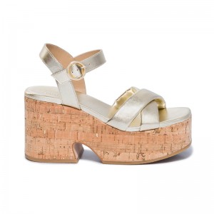 Bernardo Weston Women Platform Sandals Gold | QTZ4752YC