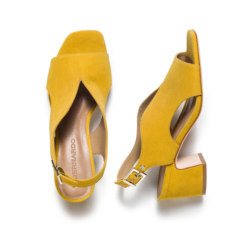 Bernardo Bedford Mid Women Heels Sandals Yellow | IAP4283FP