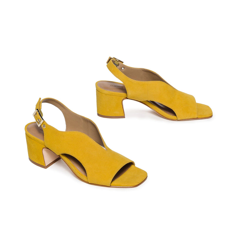 Bernardo Bedford Mid Women Heels Sandals Yellow | IAP4283FP