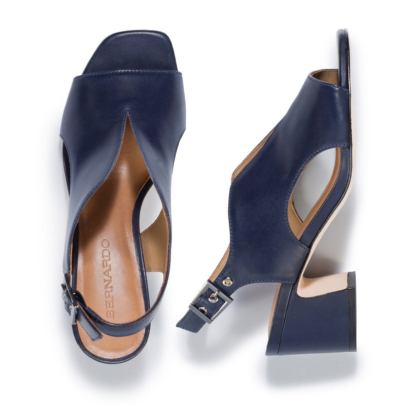 Bernardo Bedford Mid Women Heels Sandals Dark Navy | IWP6537AM