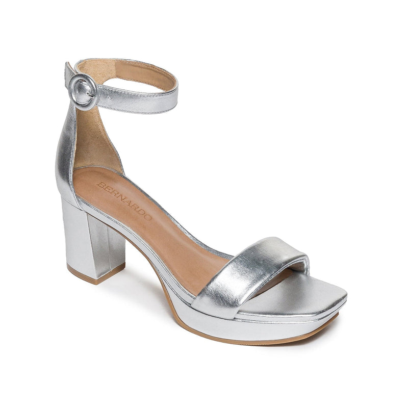 Bernardo Carla Women Platform Sandals Silver | TVD2237GQ