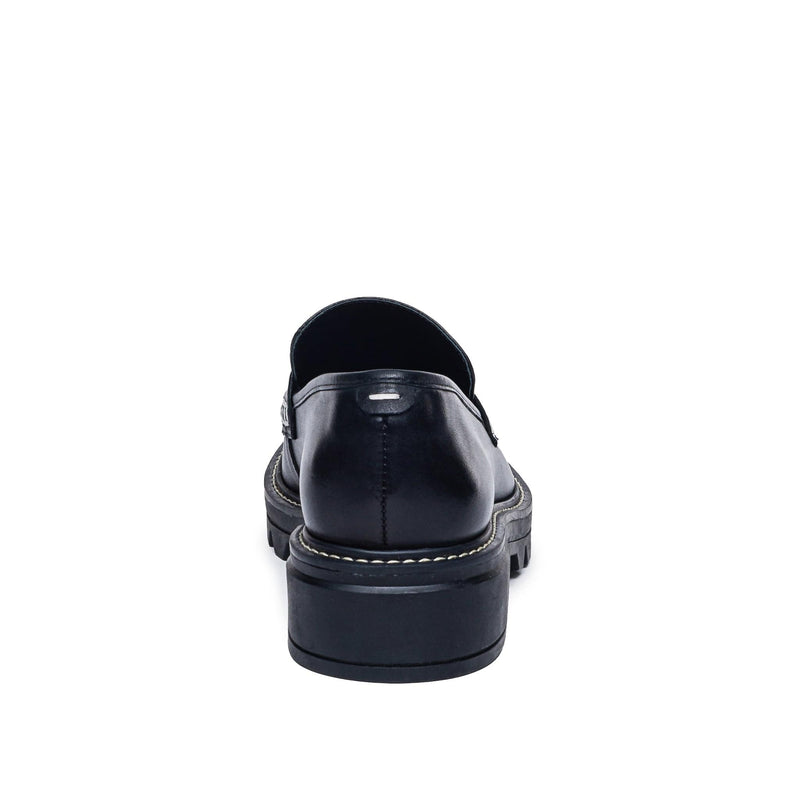 Bernardo Chandler Lug-Sole Women Loafers Black | LYJ851XG