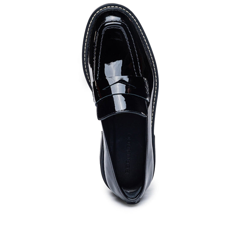 Bernardo Chandler Lug-Sole Women Loafers Black | ORX4552DH