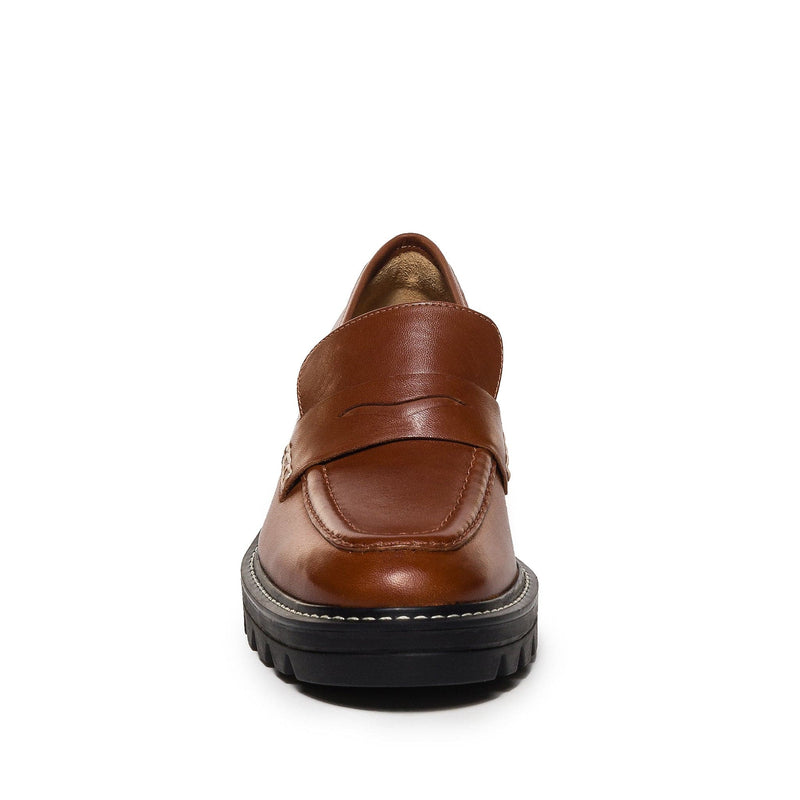 Bernardo Chandler Lug-Sole Women Loafers Dark Brown | CHP8583RG