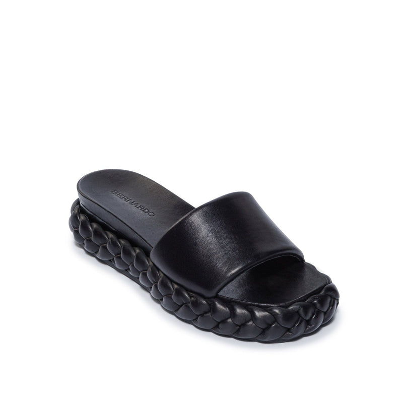 Bernardo Charleston Braided Women Slide Sandals Black | BHA3384XX