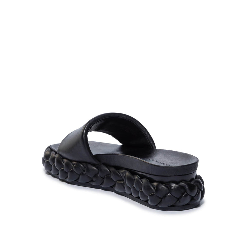 Bernardo Charleston Braided Women Slide Sandals Black | BHA3384XX