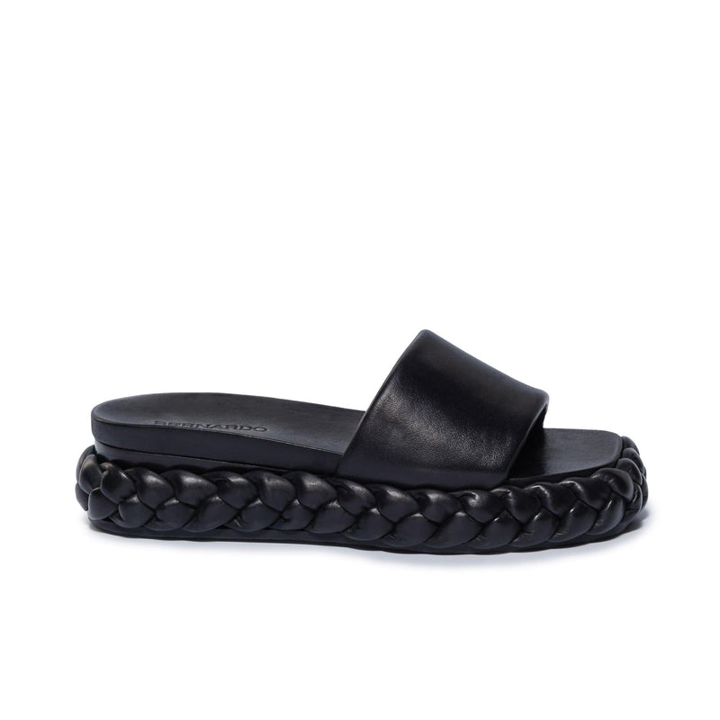 Bernardo Charleston Braided Women Slide Sandals Black | BHA3384XX