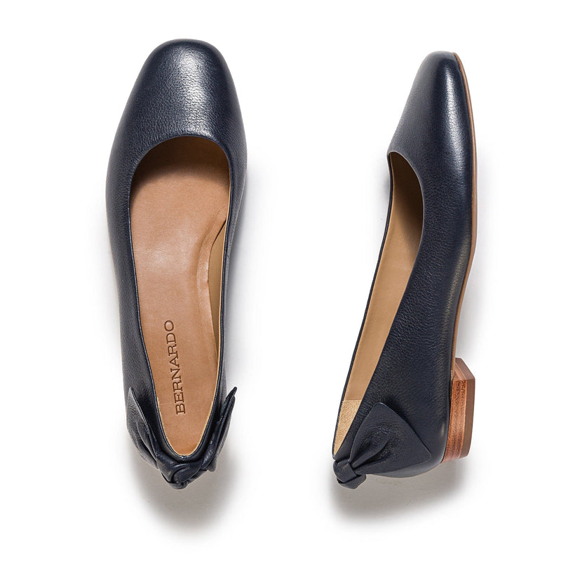 Bernardo Eloisa Bow Women Ballet Flats Navy | GIZ1399ZI