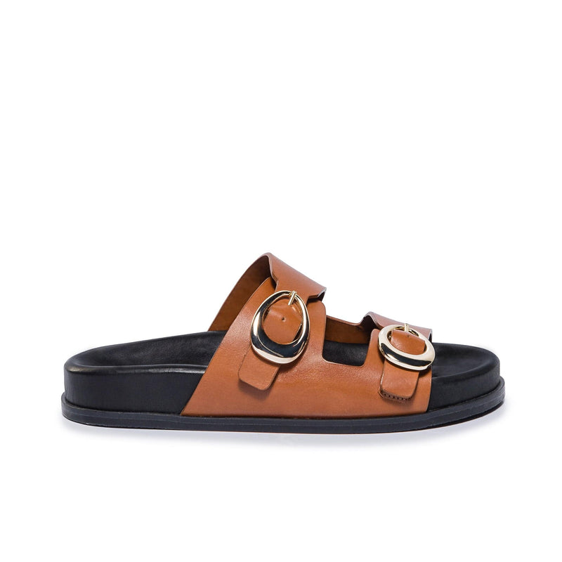 Bernardo Evie Women Slide Sandals Dark Brown | SKY1821DU