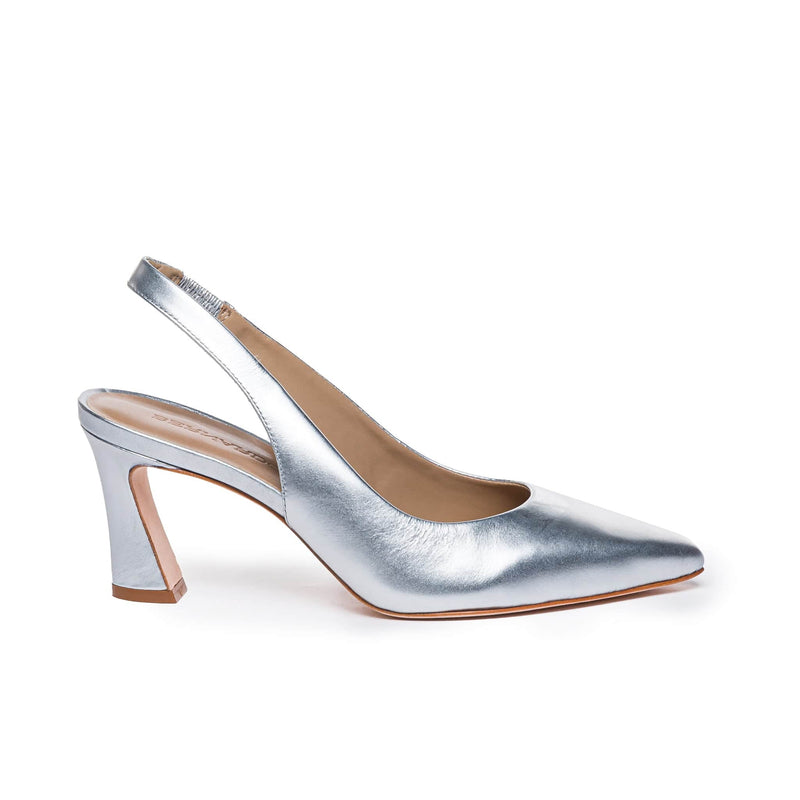 Bernardo Felicity Slingback Women Pumps Silver | GOH6954XP