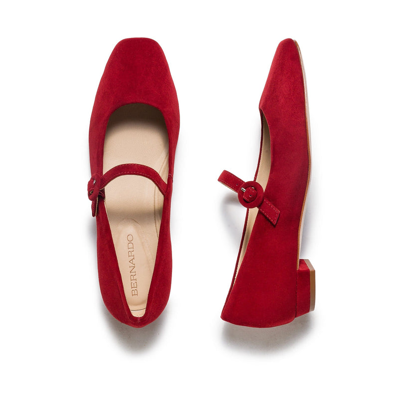 Bernardo Gabriela Mary Jane Women Ballet Flats Dark Red | WSY682MH