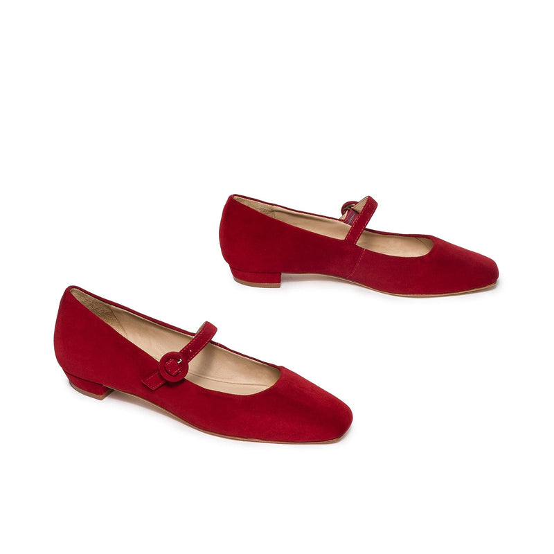 Bernardo Gabriela Mary Jane Women Ballet Flats Dark Red | WSY682MH