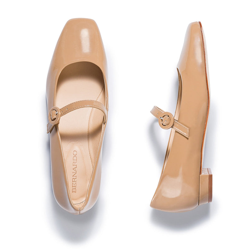 Bernardo Gabriela Mary Jane Women Ballet Flats Beige | QIH296PR