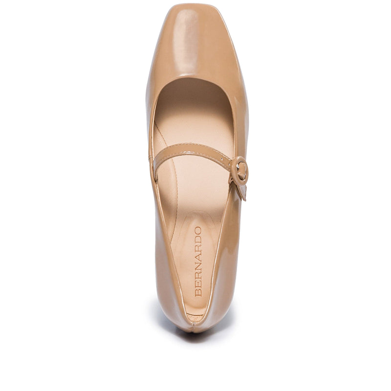 Bernardo Gabriela Mary Jane Women Ballet Flats Beige | QIH296PR