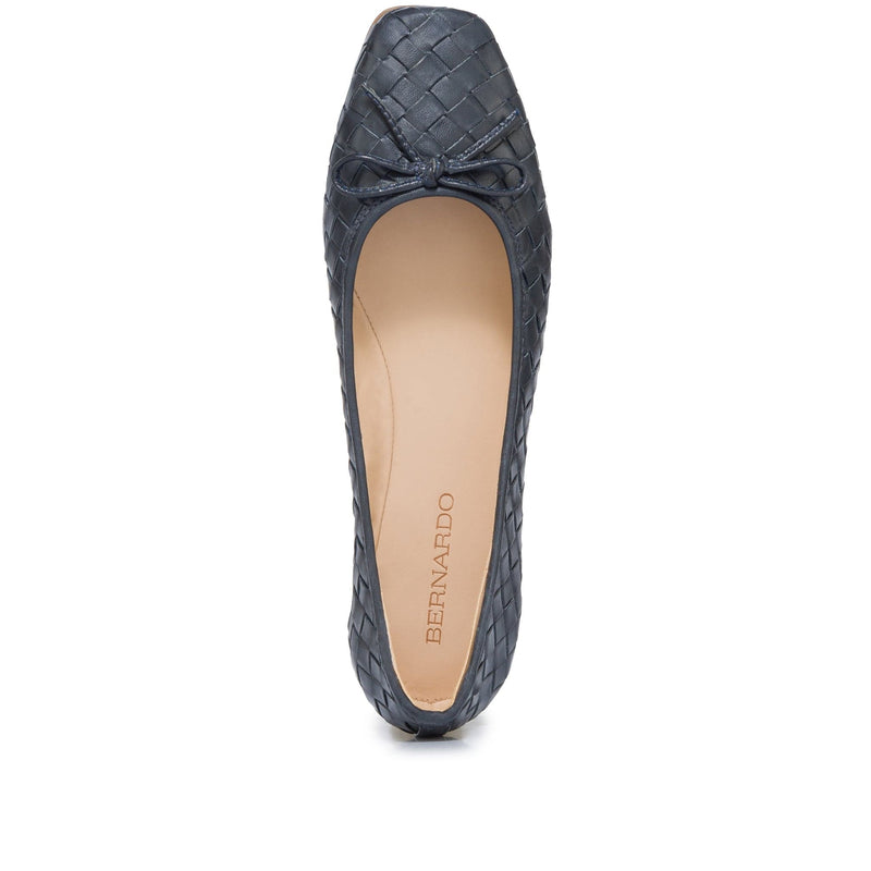 Bernardo Gwynn Woven Women Ballet Flats Navy | YOR6412IH