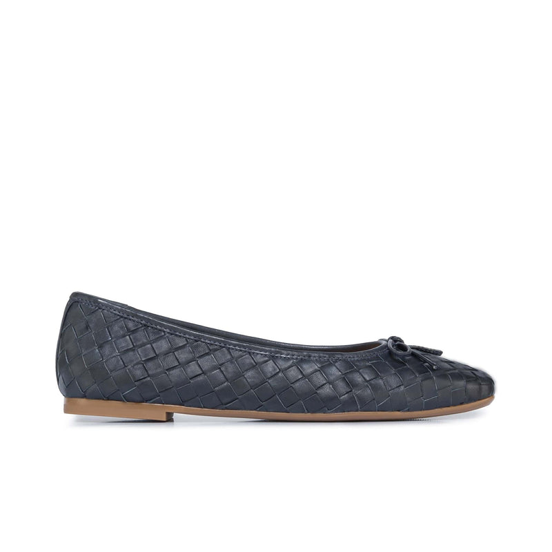 Bernardo Gwynn Woven Women Ballet Flats Navy | YOR6412IH