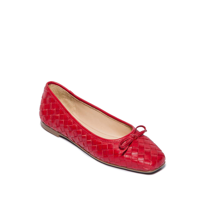 Bernardo Gwynn Woven Women Ballet Flats Red | AWU870AR