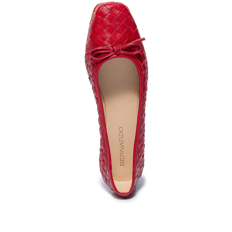 Bernardo Gwynn Woven Women Ballet Flats Red | AWU870AR