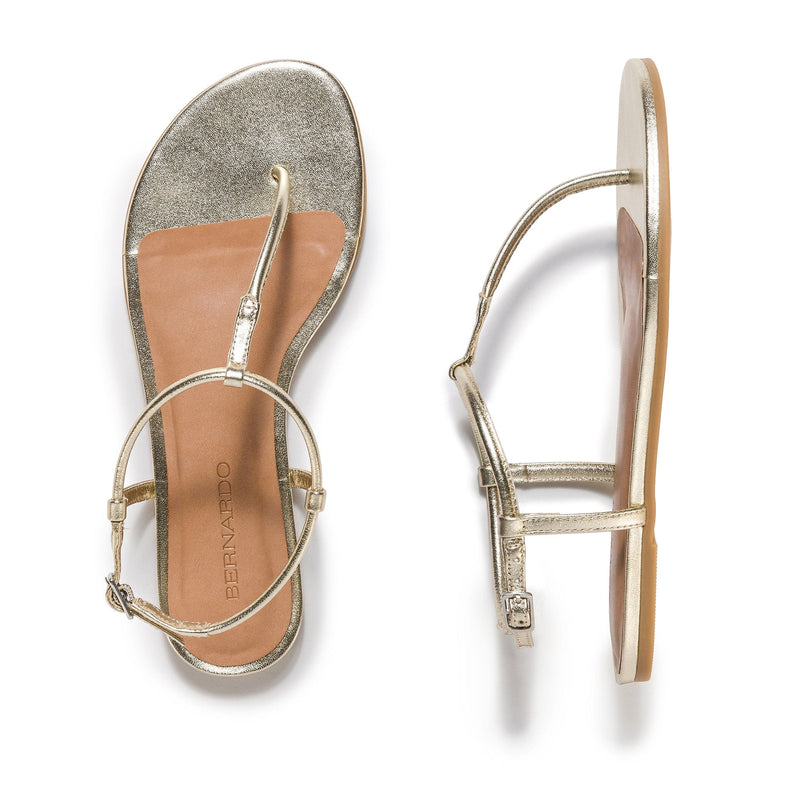 Bernardo Haven Thong Women Flat Sandals Gold | NGX9552PA