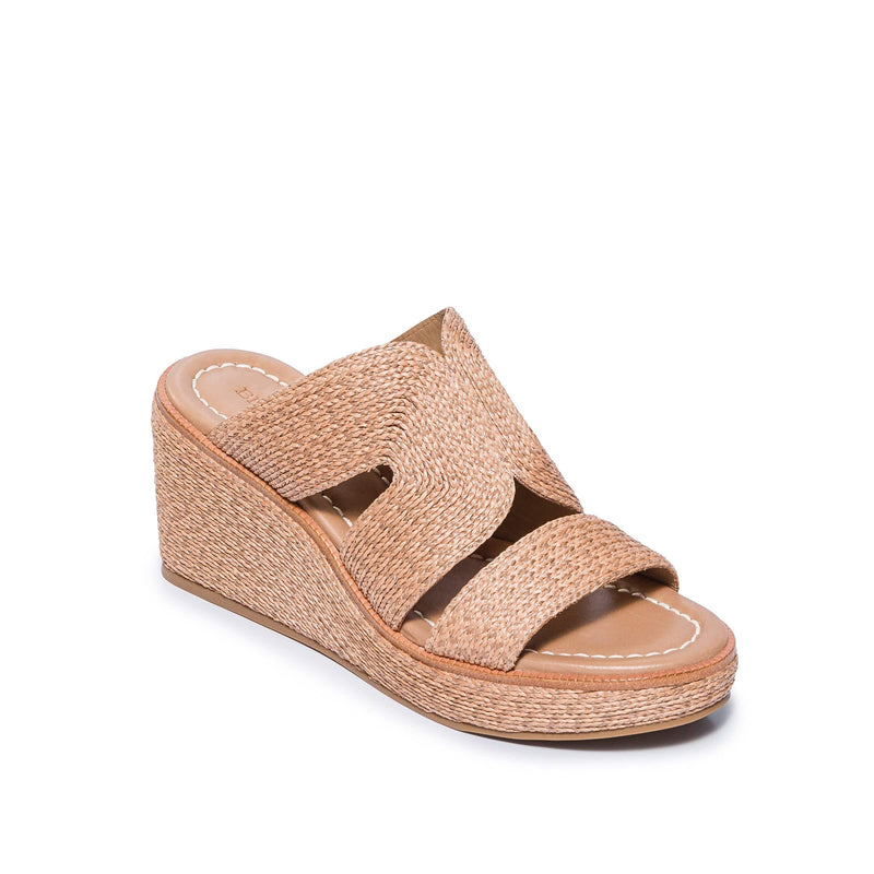 Bernardo Kaian Raffia Women Wedge Sandals Brown | HMQ483LG