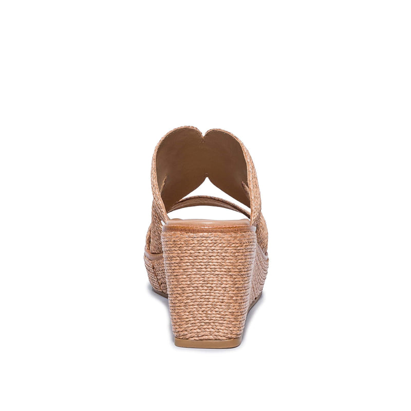 Bernardo Kaian Raffia Women Wedge Sandals Brown | HMQ483LG