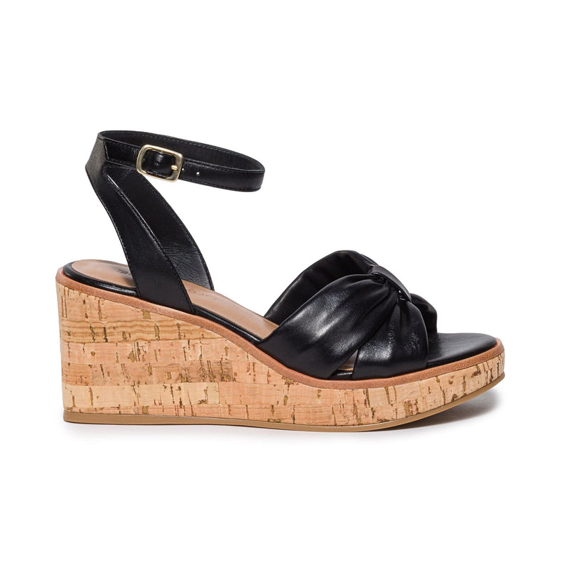 Bernardo Kearny Women Wedge Sandals Black | RNZ478UT