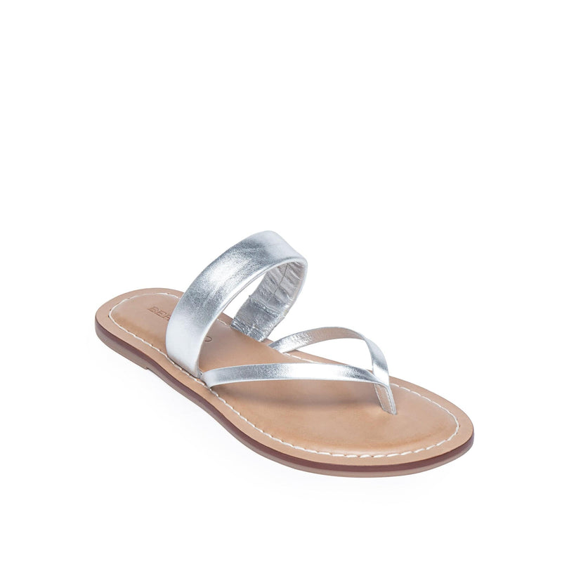 Bernardo Leia Thong Women Flat Sandals Silver | WJQ524DF