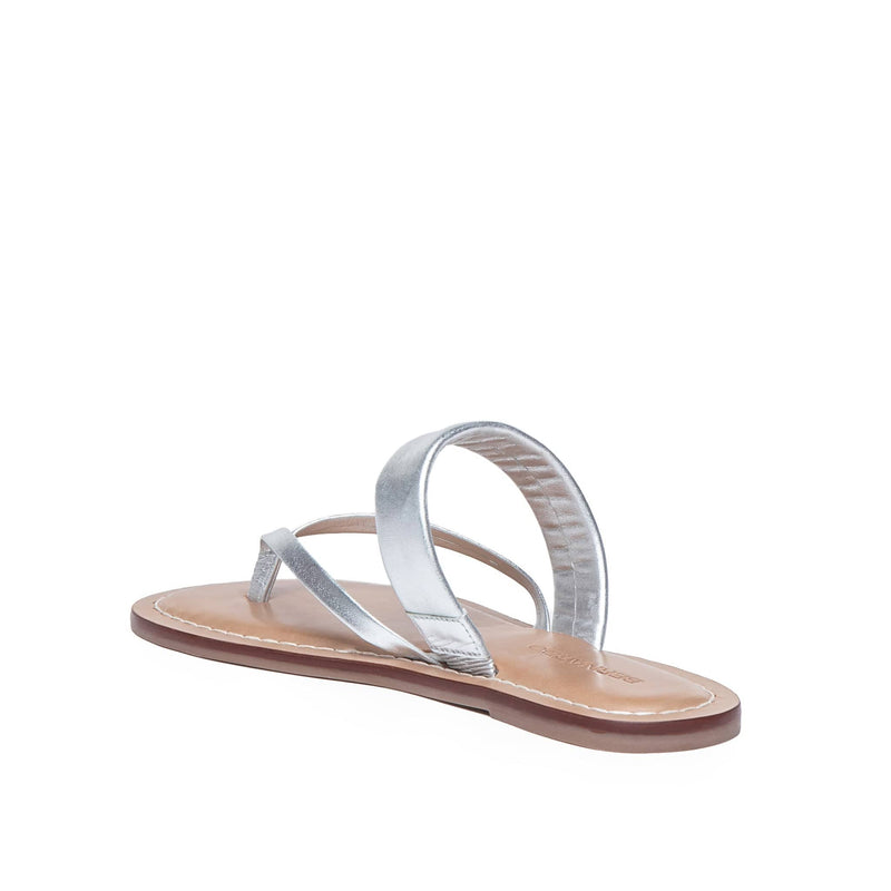 Bernardo Leia Thong Women Flat Sandals Silver | WJQ524DF