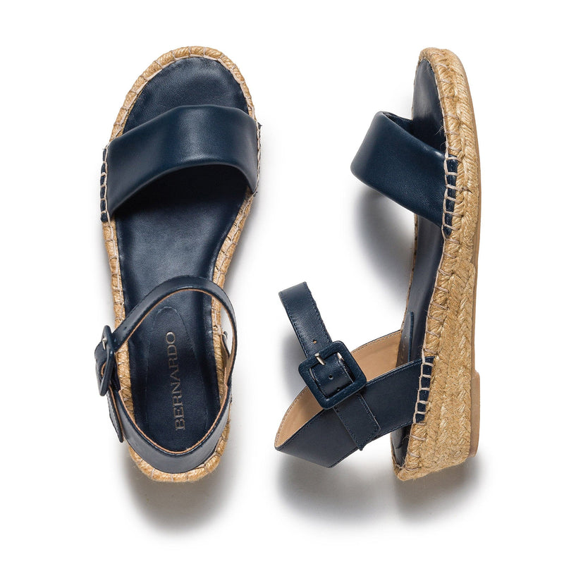 Bernardo Madrid Espadrille Women Wedge Sandals Navy | KBV580RX