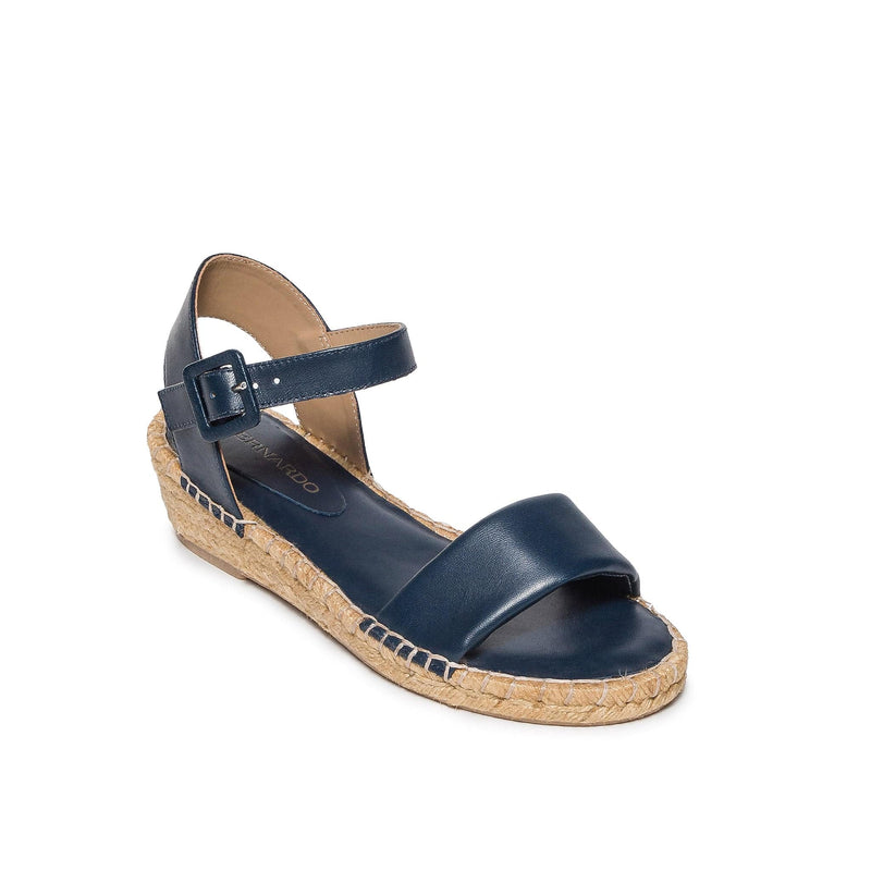 Bernardo Madrid Espadrille Women Wedge Sandals Navy | KBV580RX