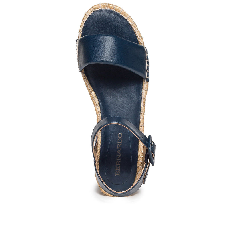 Bernardo Madrid Espadrille Women Wedge Sandals Navy | KBV580RX