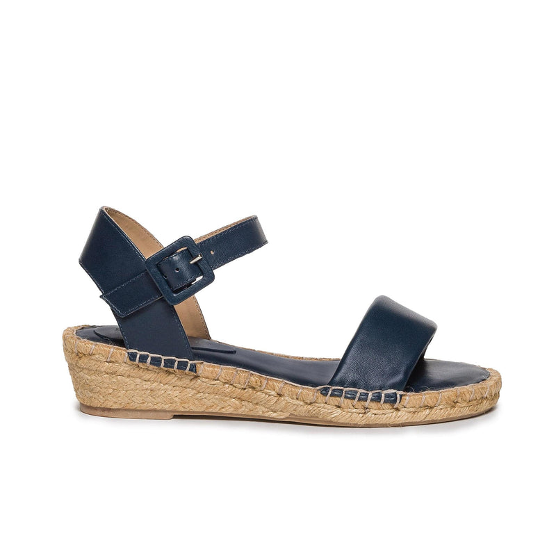 Bernardo Madrid Espadrille Women Wedge Sandals Navy | KBV580RX