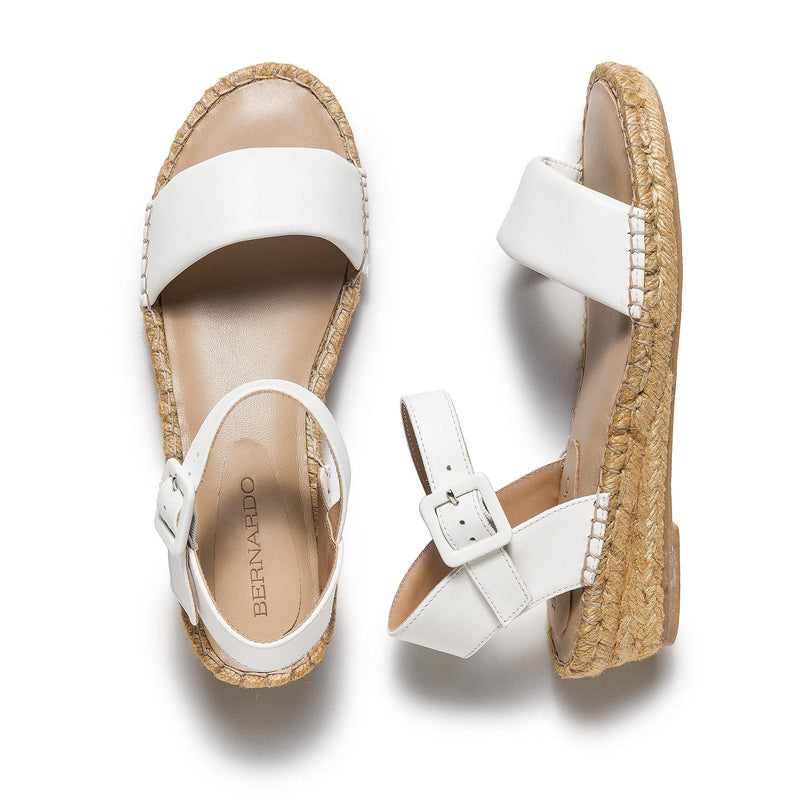 Bernardo Madrid Espadrille Women Wedge Sandals White | XQK7881AQ