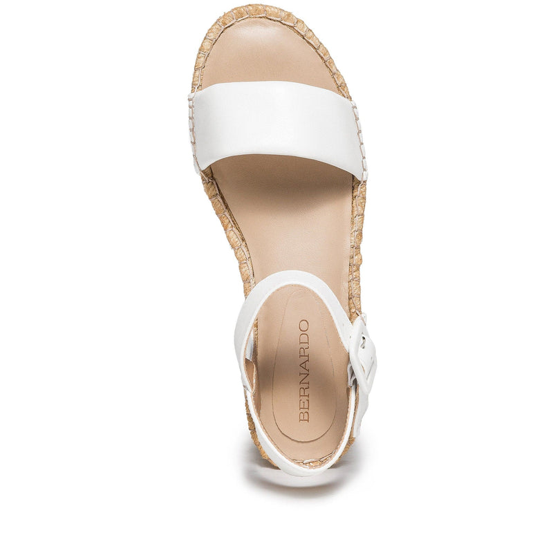 Bernardo Madrid Espadrille Women Wedge Sandals White | XQK7881AQ