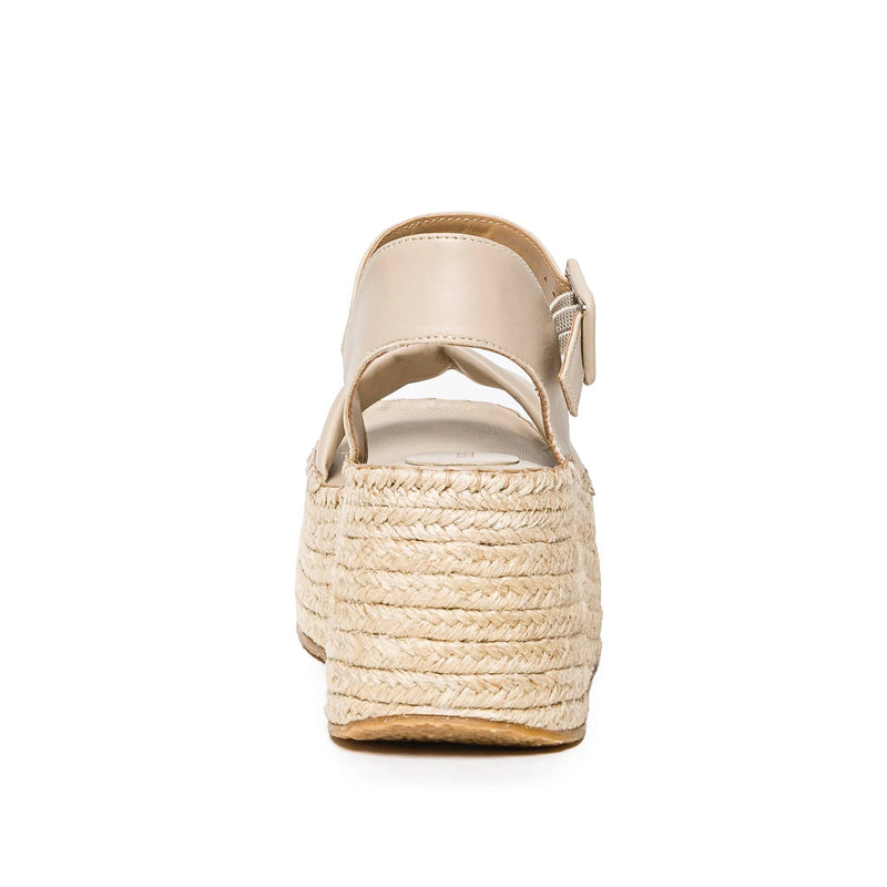 Bernardo Mallorca Espadrille Women Platform Sandals Beige | XTD5976PS