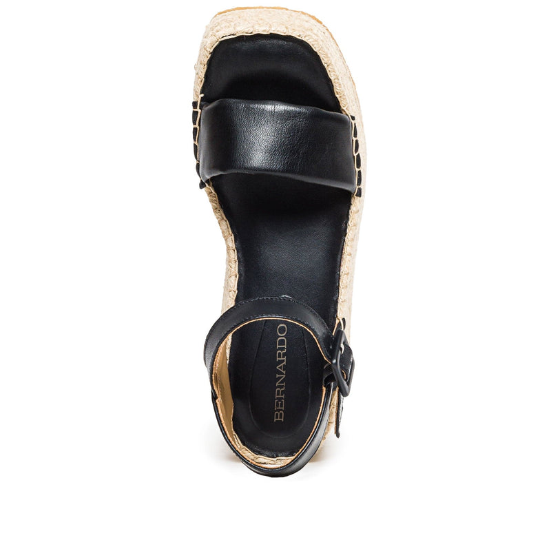 Bernardo Mallorca Espadrille Women Platform Sandals Black | HML1182SN